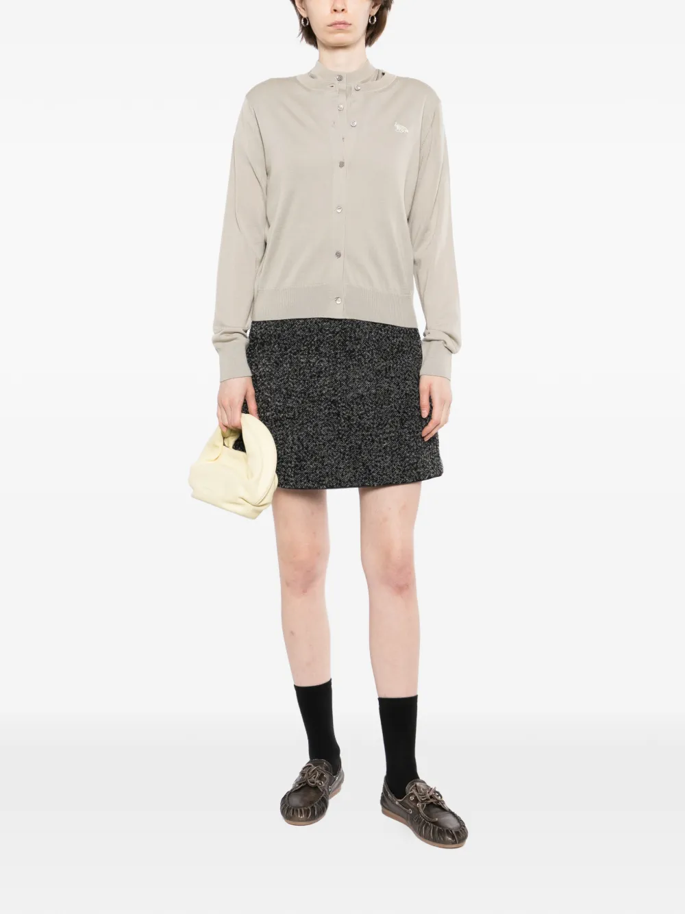 Maison Kitsuné Vest met print Beige