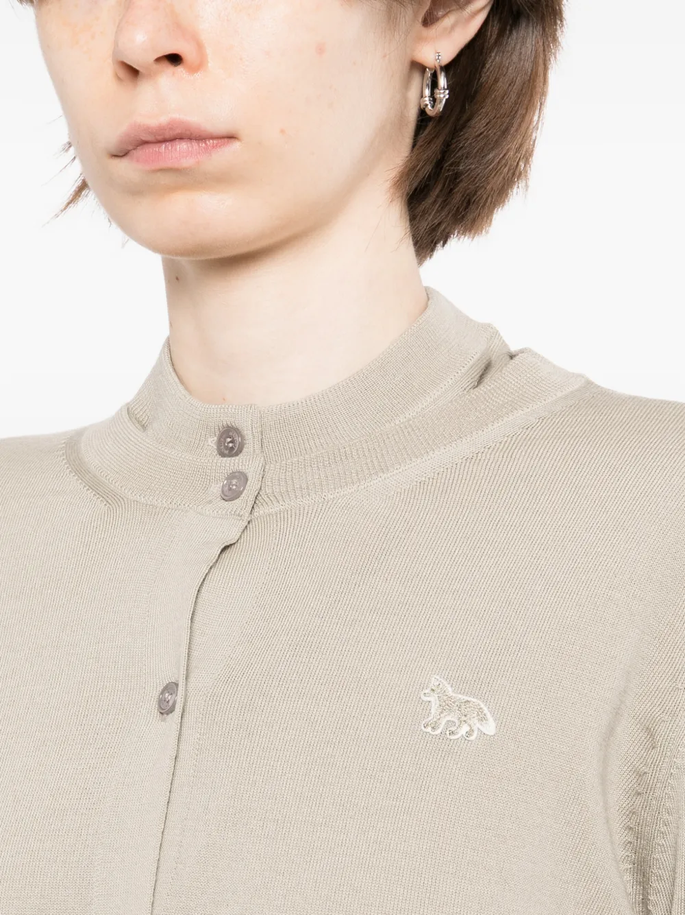 Maison Kitsuné Vest met print Beige