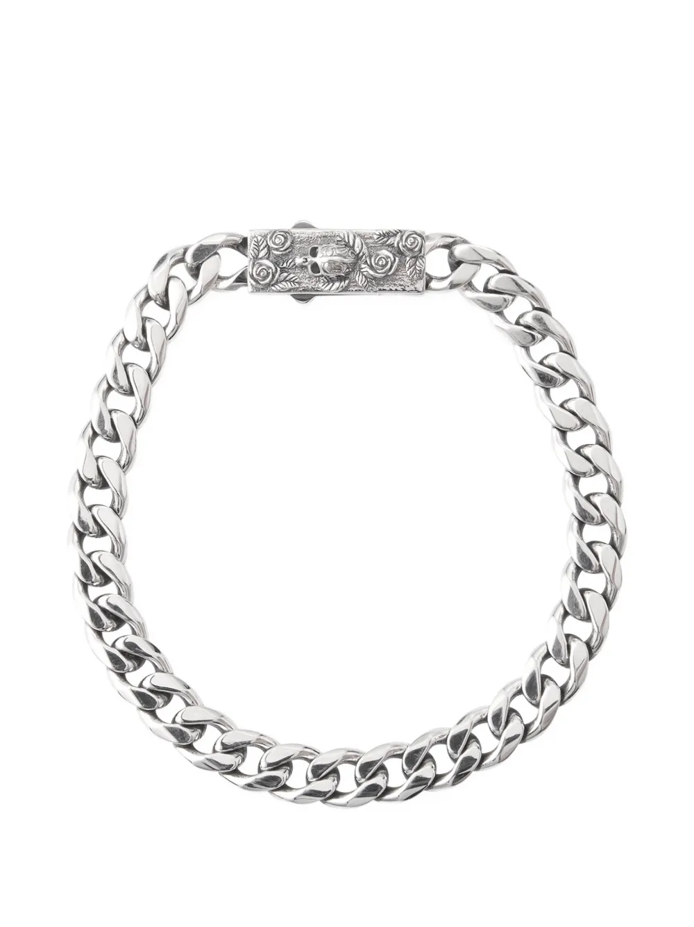 Emanuele Bicocchi skull box-clasp chain bracelet - Argento