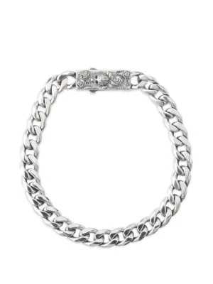 Emanuele Bicocchi Edge Logo Bracelet | Silver | FARFETCH JO