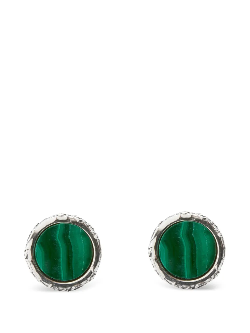 Emanuele Bicocchi Malachite arabesque cufflinks | Silver | Image 1