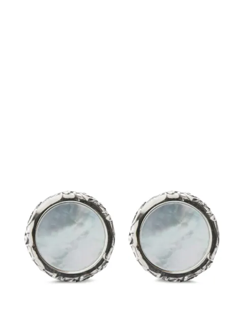 Emanuele Bicocchi mother-of-pearl arabesque cufflinks