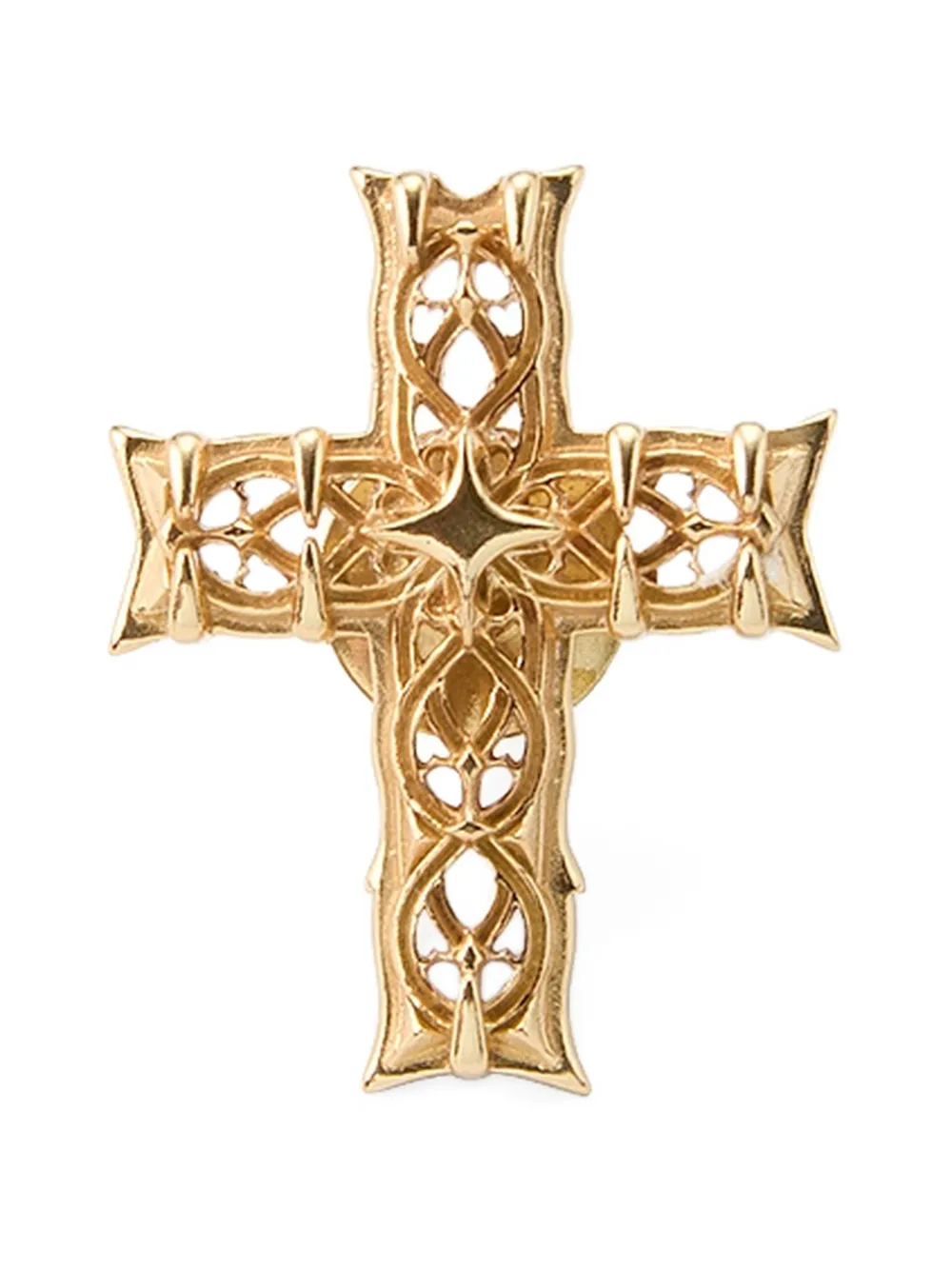 Emanuele Bicocchi Notre-Dame cross brooch - Gold