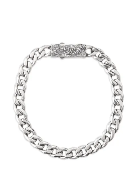 Emanuele Bicocchi rose-engraved curb-link bracelet