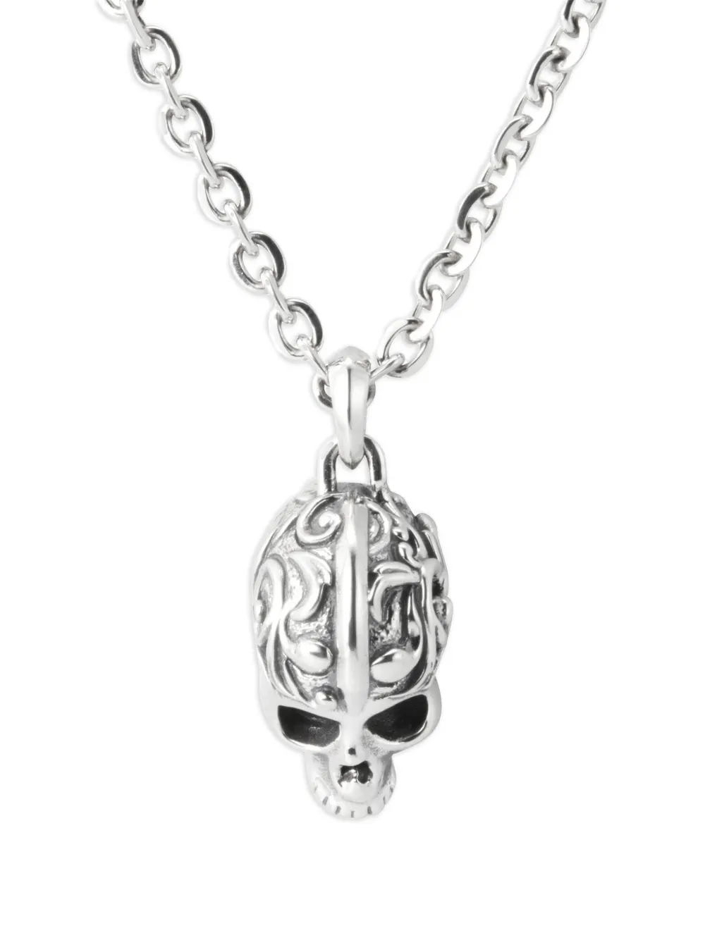 Emanuele Bicocchi oversize Skull necklace - Silber