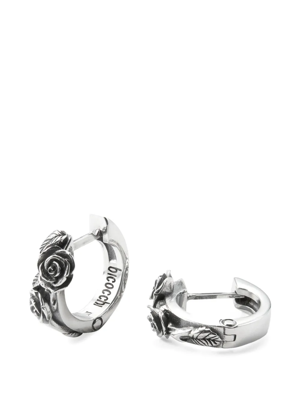 Emanuele Bicocchi 로즈 후프 이어링 | 실버 톤 | Image 1