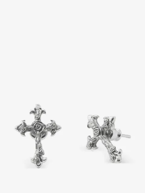Emanuele Bicocchi Rose Cross stud earrings