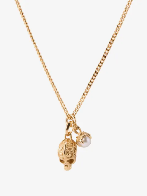 Emanuele Bicocchi Pearl Skull necklace