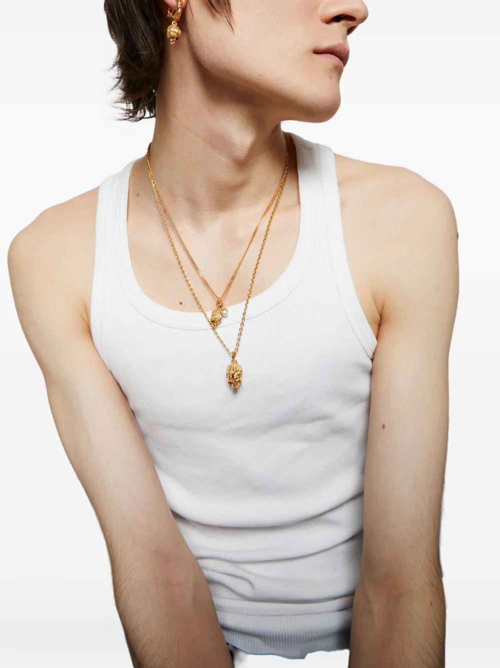  Emanuele Bicocchi Collier Pearl Skull - Or 