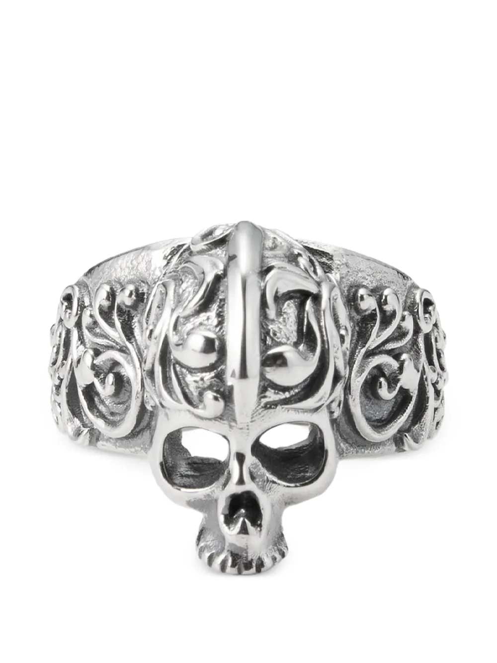 Emanuele Bicocchi large skull ring - Argento