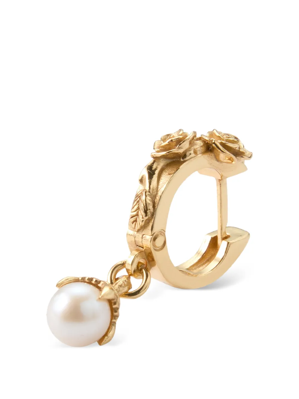 Emanuele Bicocchi 로즈 진주 후프 싱글 이어링 | 골드 톤 | Image 1
