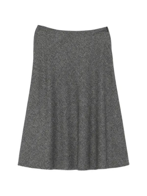 Tagliatore Flared Midi Skirt in Grey