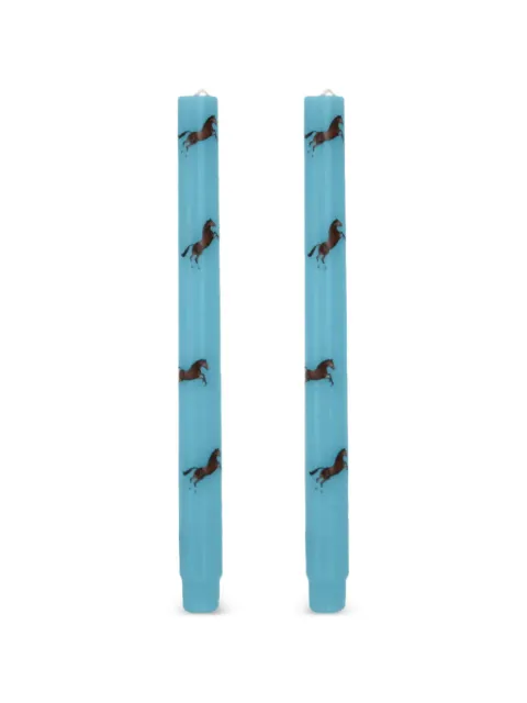 Seletti horse-print candles (set of two)