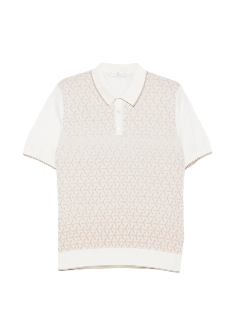 PANICALE geometric-pattern polo shirt - Toni neutri