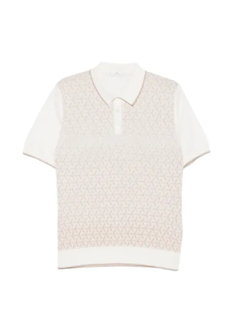 PANICALE geometric-pattern polo shirt