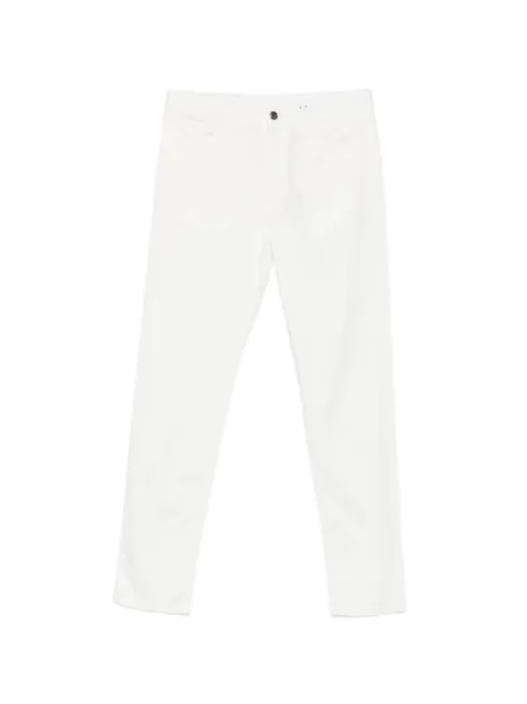 Canali logo-patch trousers