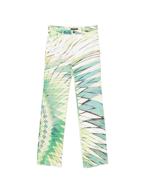 Roberto Cavalli Vintage 2000s mosaic-print trousers