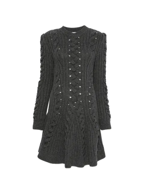 Alexander McQueen robe en maille torsadée à détails ajourés