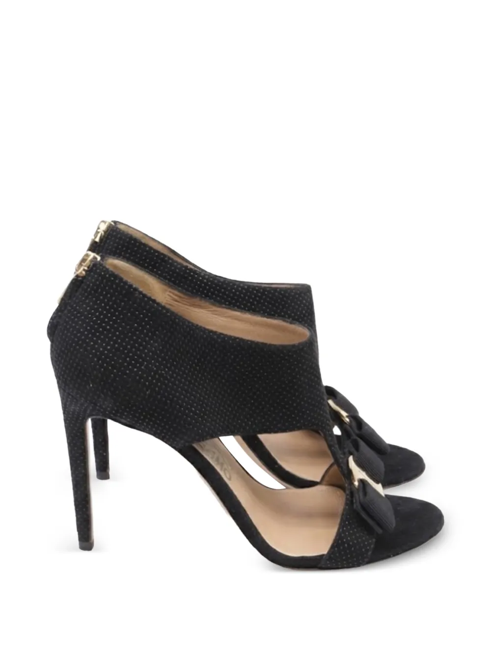 Ferragamo Pre-Owned bow T-strap sandals - Nero