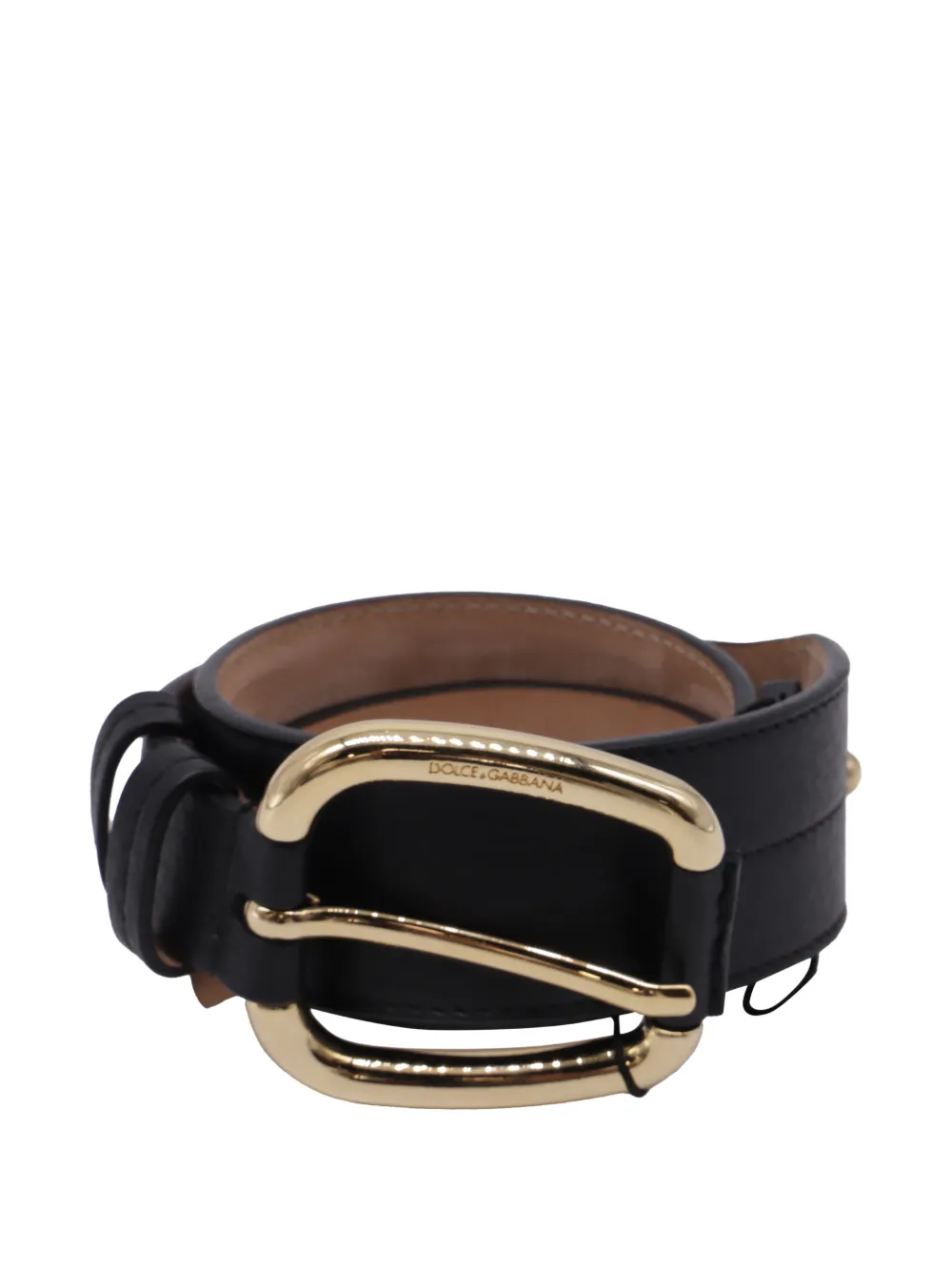 Dolce & Gabbana Pre-Owned 2022 buckle leather belt - Nero