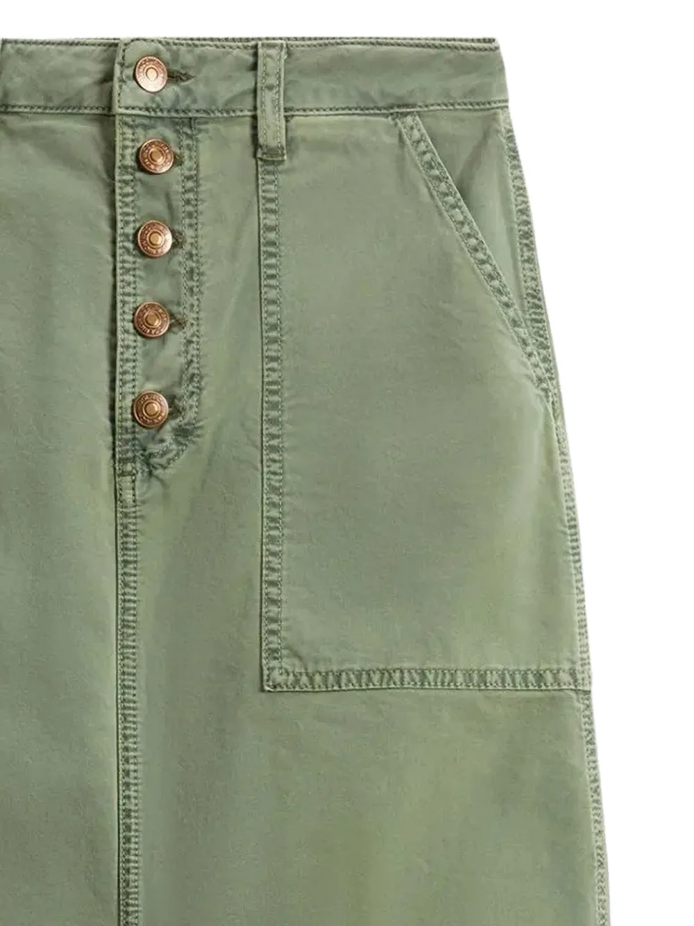 Ulla Johnson Rok met opgestikte zak en knopen Groen