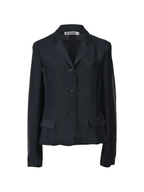 Jil Sander Pre-Owned blazer boutonné à bords francs