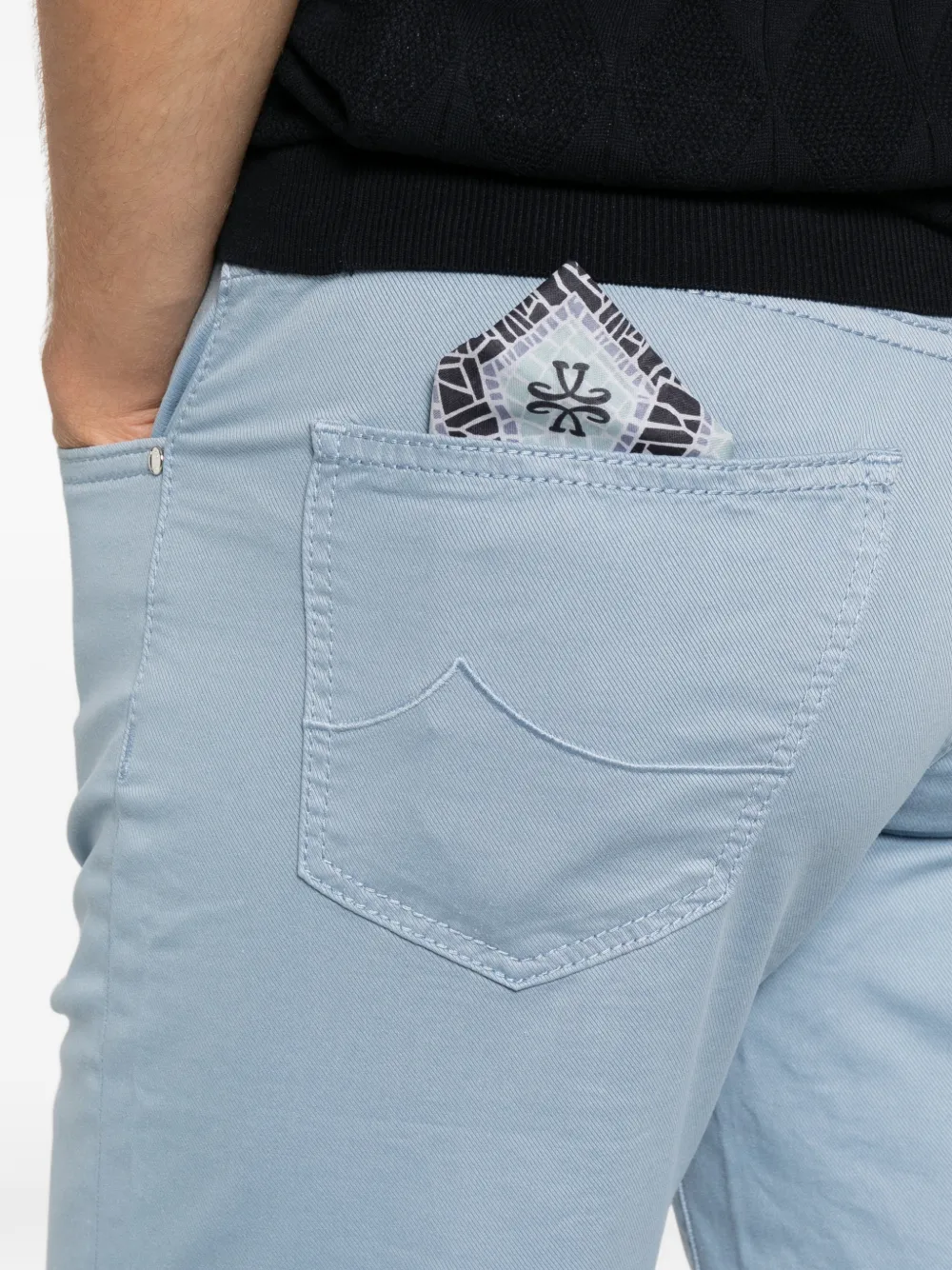 Jacob Cohën Shorts met logopatch Blauw