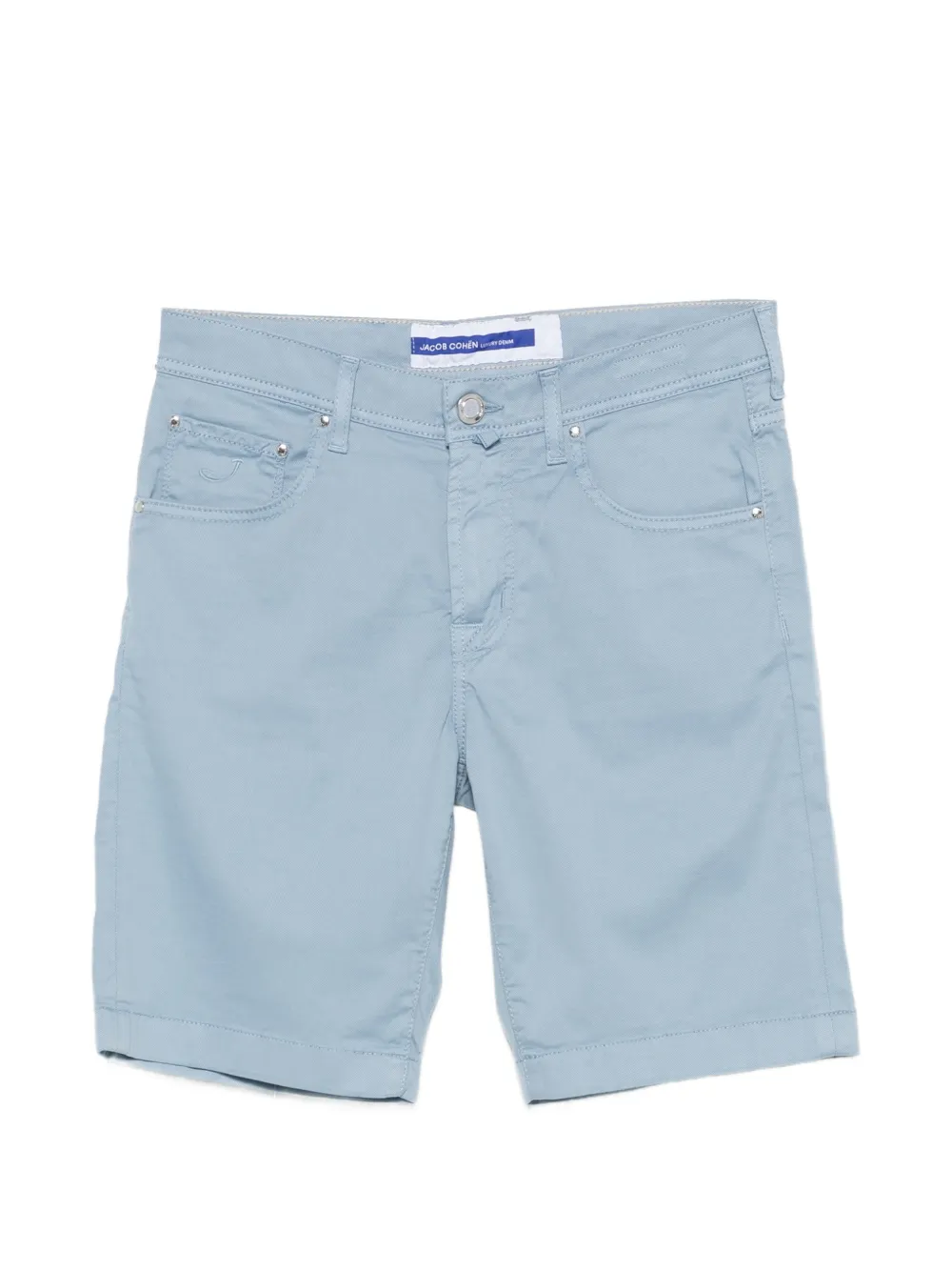 Jacob Cohën logo-patch five-pocket shorts - Blu