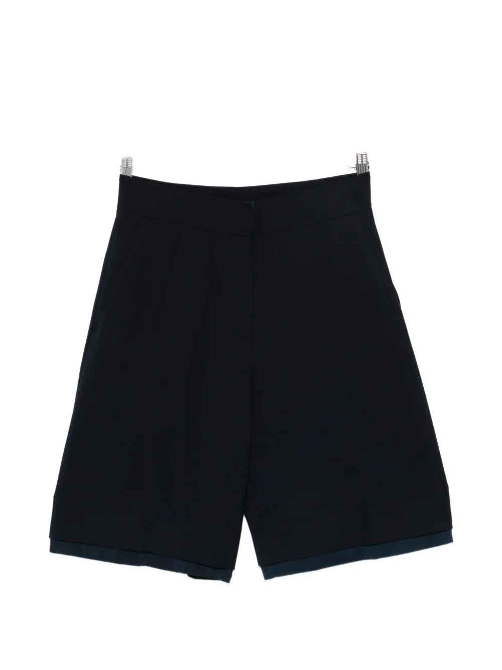 System drawstring layered-hem shorts - Blu