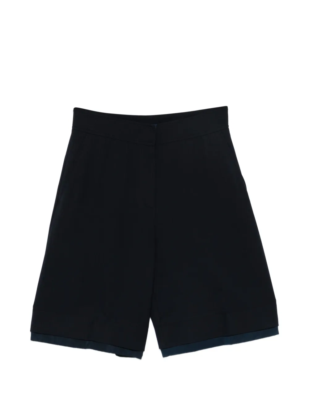 System drawstring layered-hem shorts - Blu