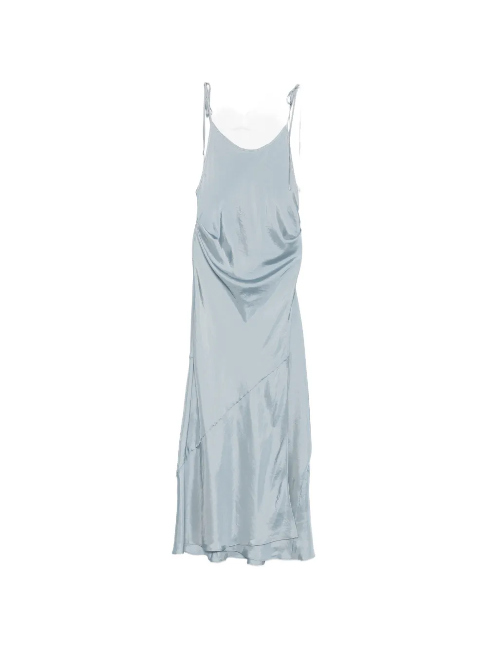 System tie-fastening maxi dress - Blu