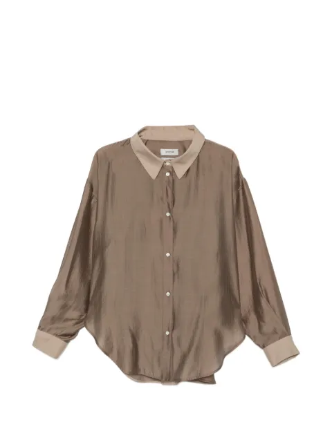 System long-sleeve button-fastening shirt