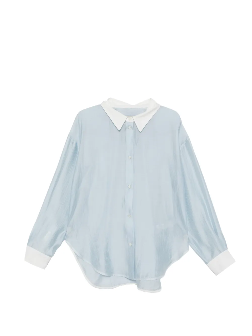 System buttoned striped shirt - Blu