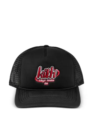 KITH Japan Twill Aaron Dad Baseball Hat | Black | FARFETCH