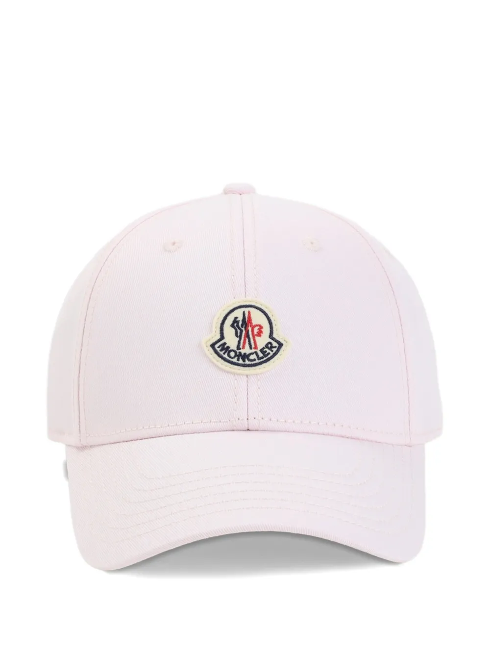 MONCLER logo-patch gabardine baseball cap - Rosa