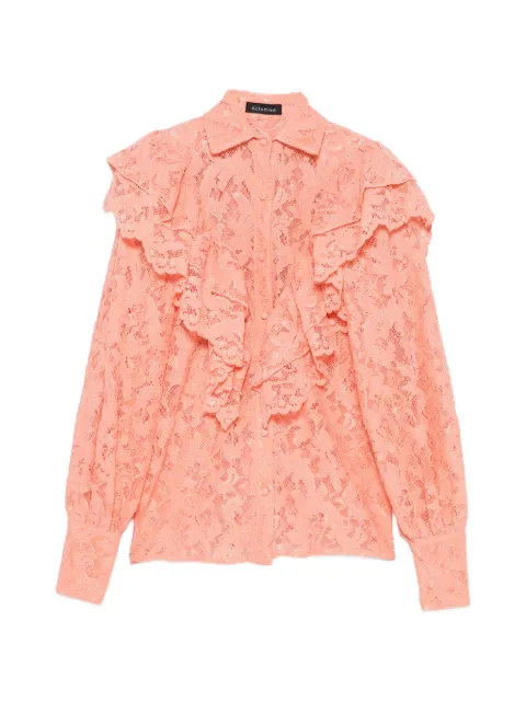 ACTUALEE ruffled lace blouse
