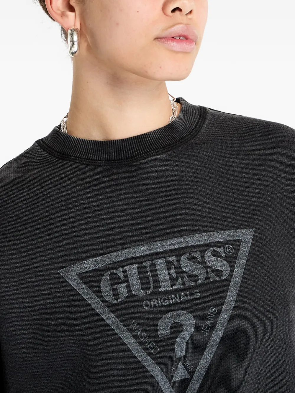 GUESS USA Trui met logoprint Grijs