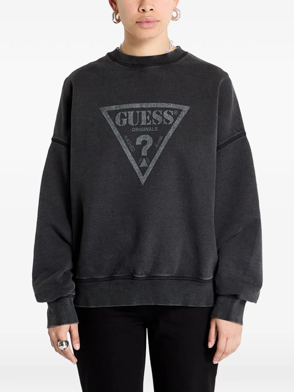 GUESS USA logo-print sweater - Grau