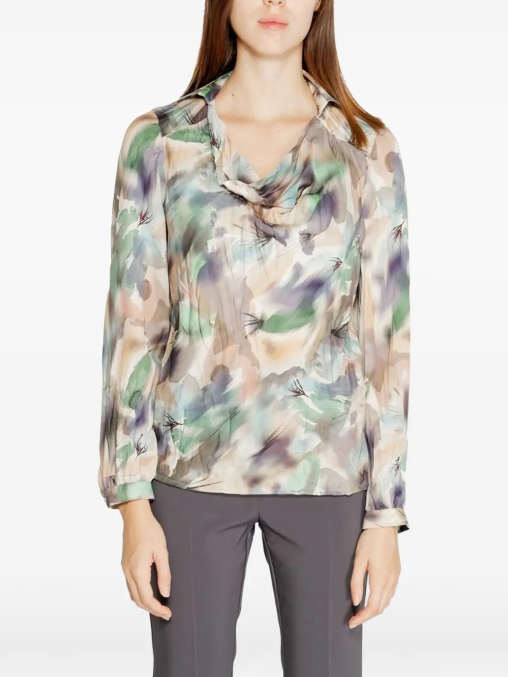 RINASCIMENTO long-sleeves blouse - Verde