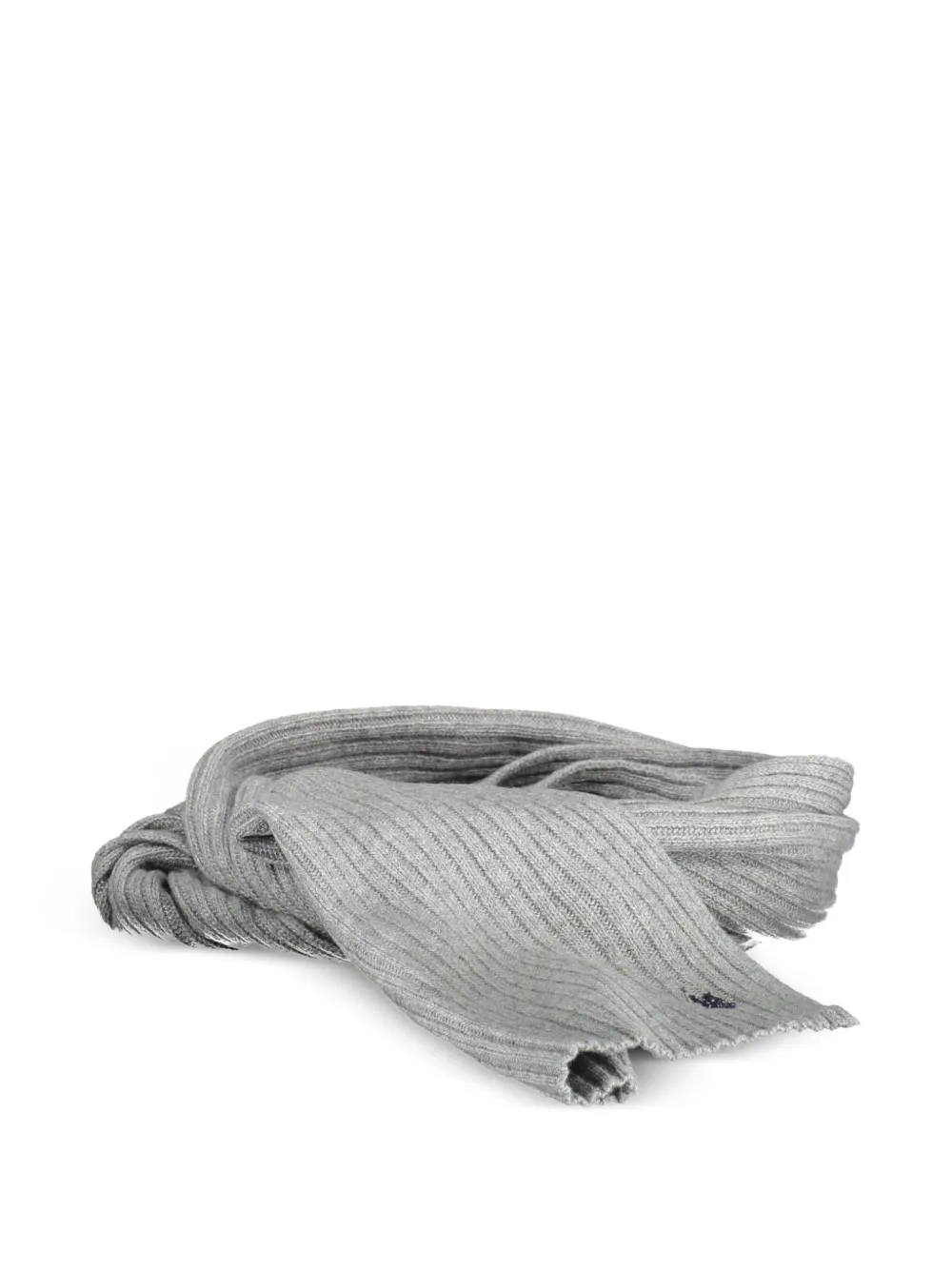 U.S. POLO ASSN. ribbed-knit logo-embroidered scarf · One Size