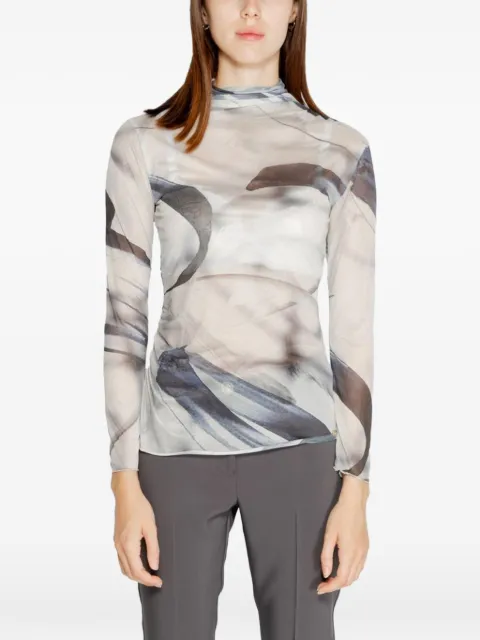 RINASCIMENTO abstract-print mock-neck top