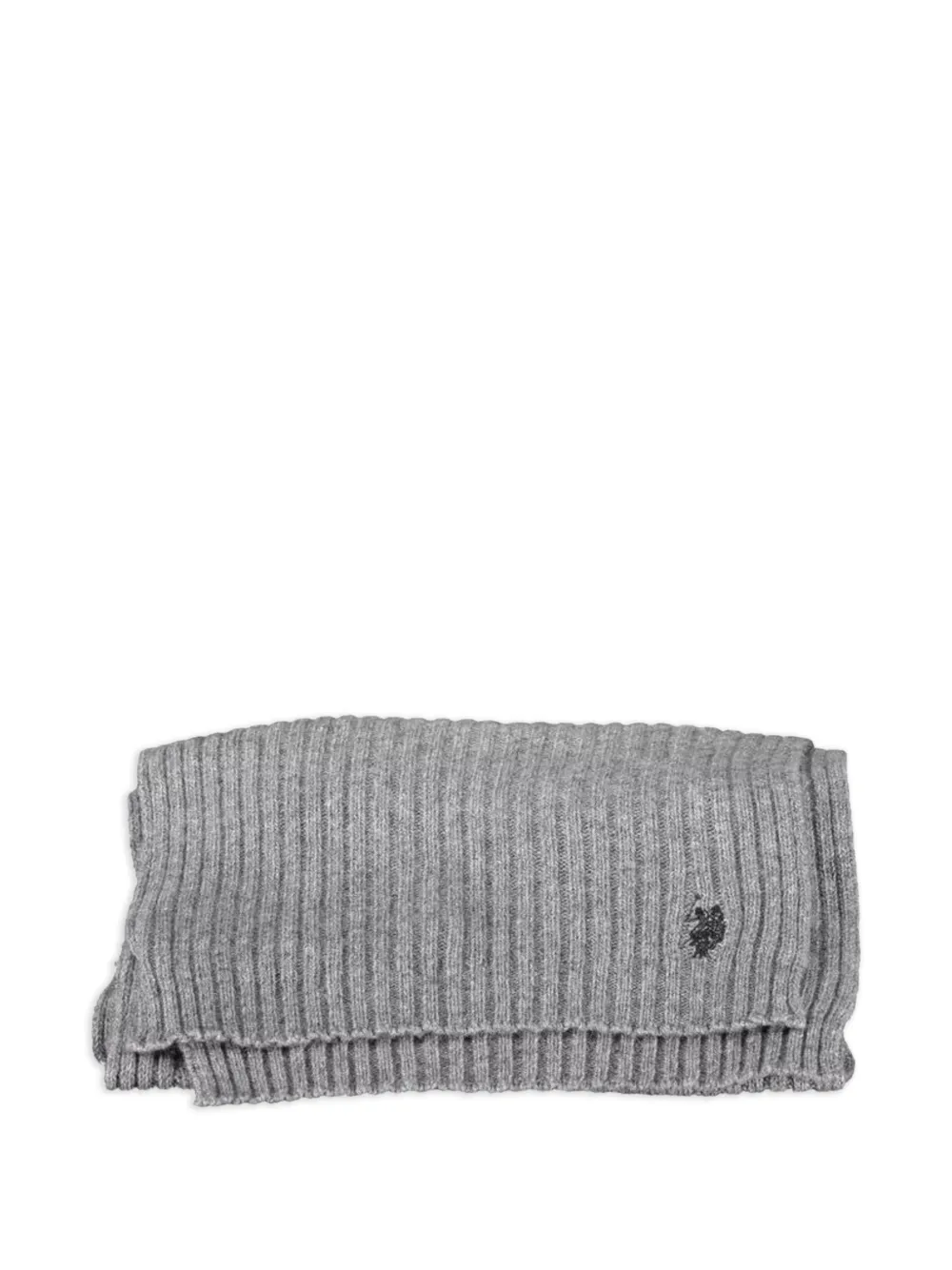 U.S. POLO ASSN. ribbed-knit scarf - Grau