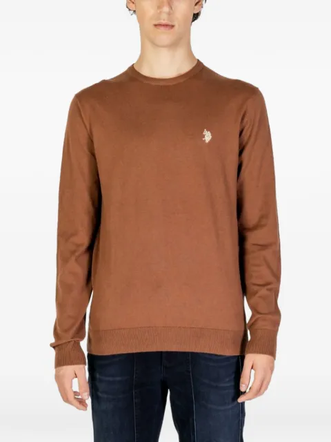 U.S. POLO ASSN. crew-neck logo-embroidered sweatshirt