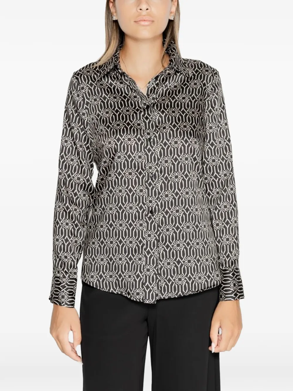 RINASCIMENTO geometric-pattern shirt - Nero