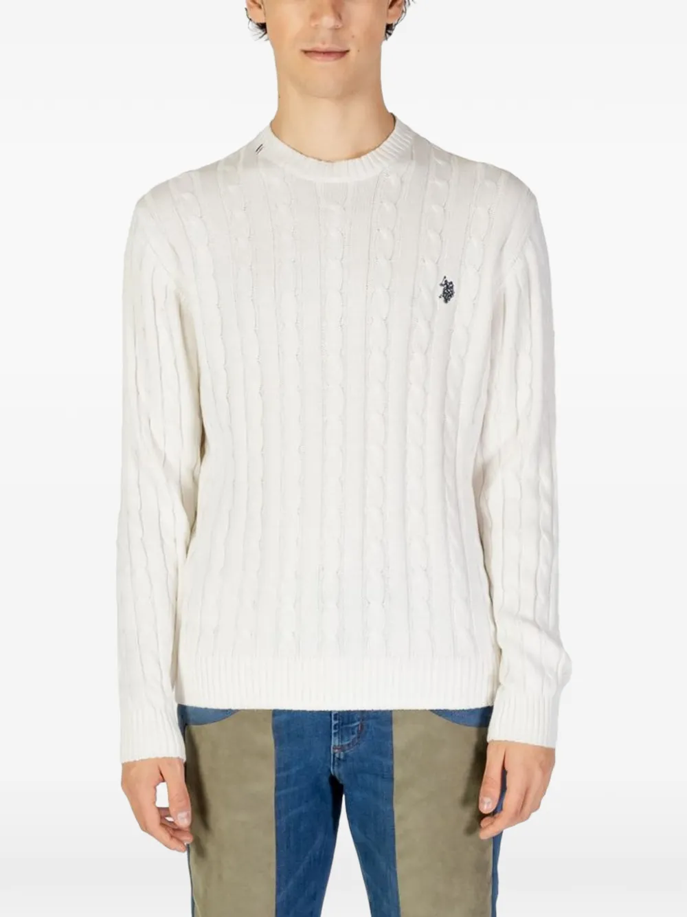 U.S. POLO ASSN. cable-knit sweater - Weiß