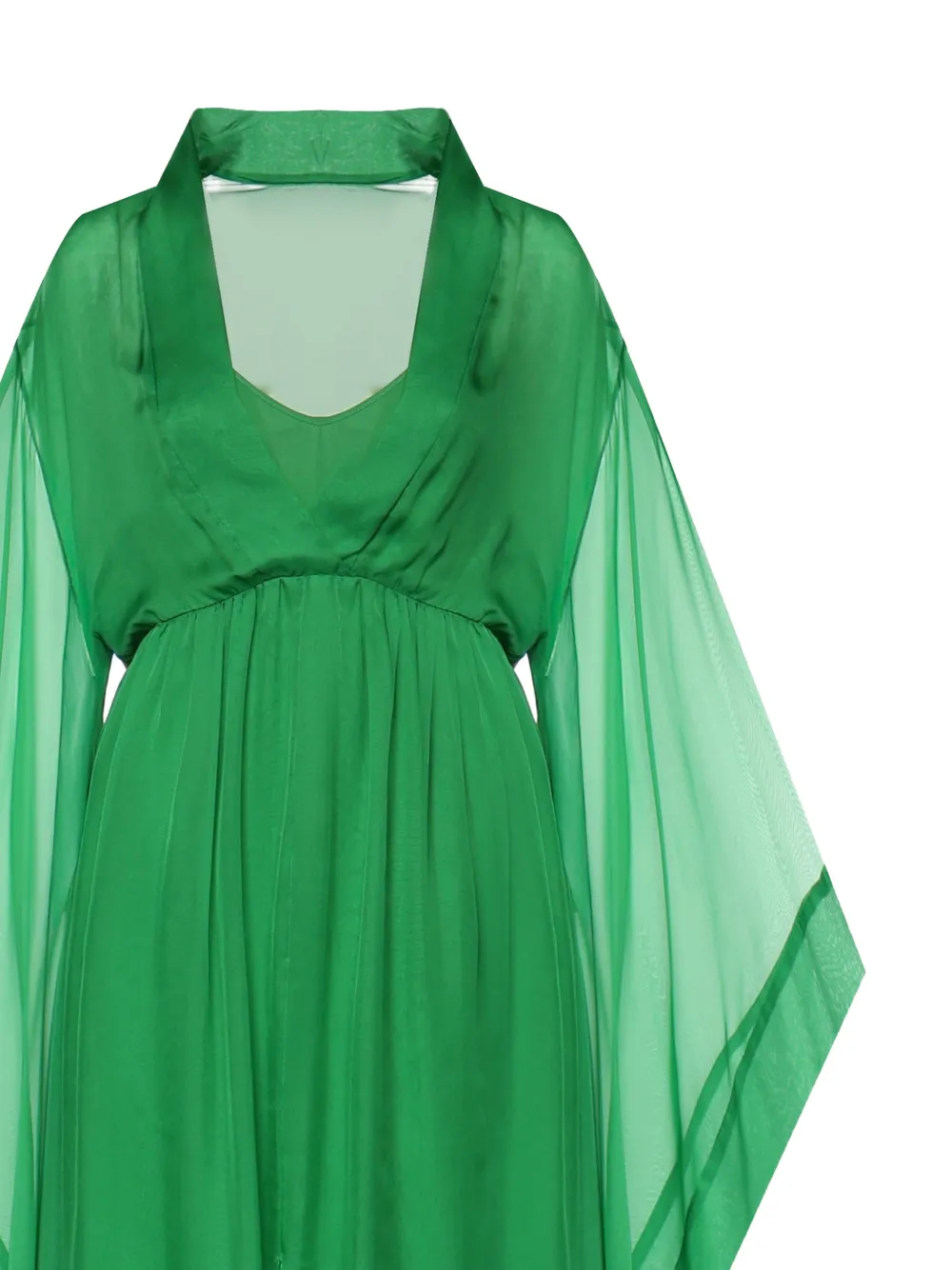 Alberta Ferretti Maxi-jurk met doorzichtig vlak Groen