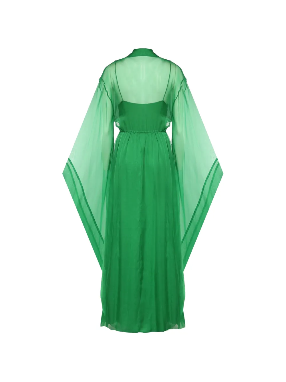 Alberta Ferretti Maxi-jurk met doorzichtig vlak Groen