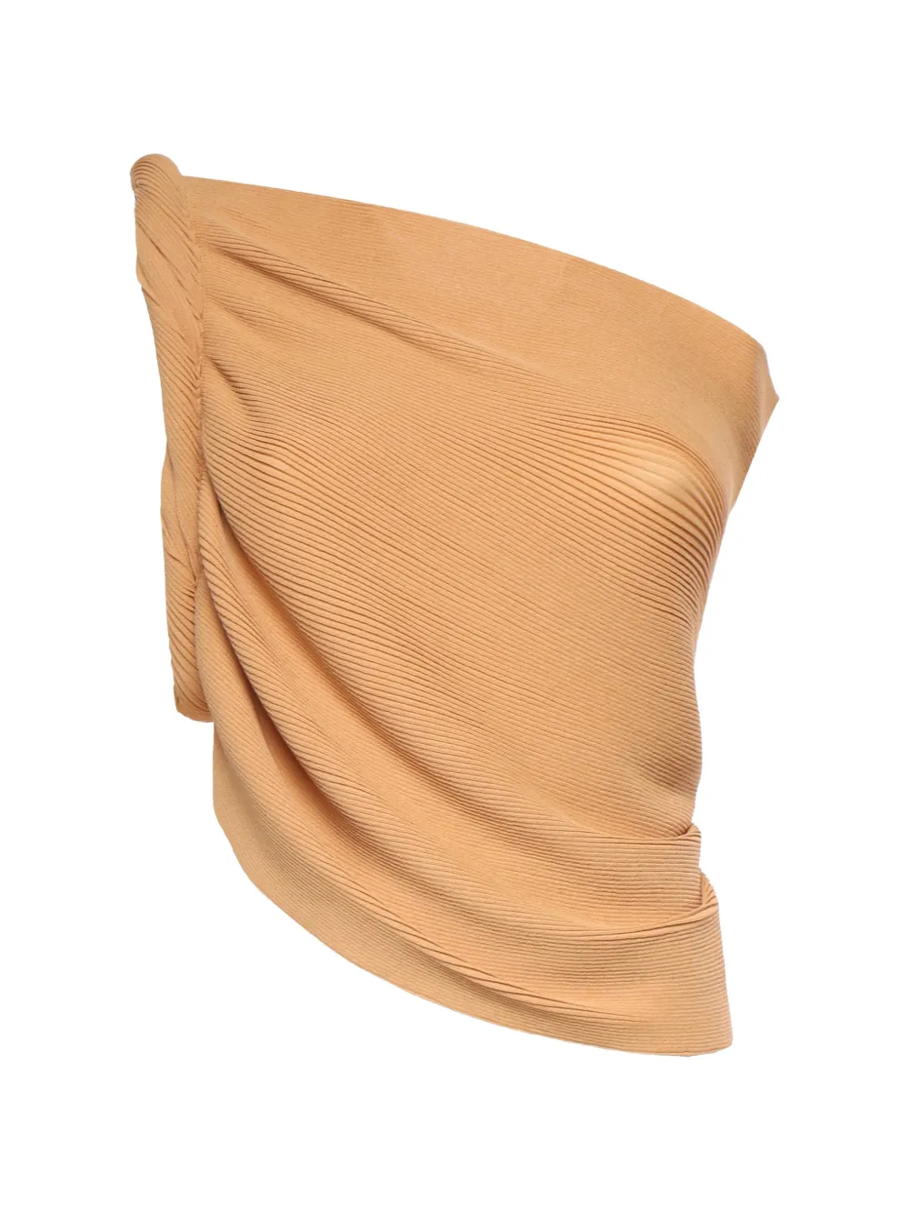 Alberta Ferretti one-shoulder ribbed-knit top - Neutrals