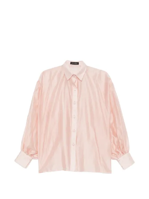 ACTUALEE rhinestone-embellished puff-sleeve shirt