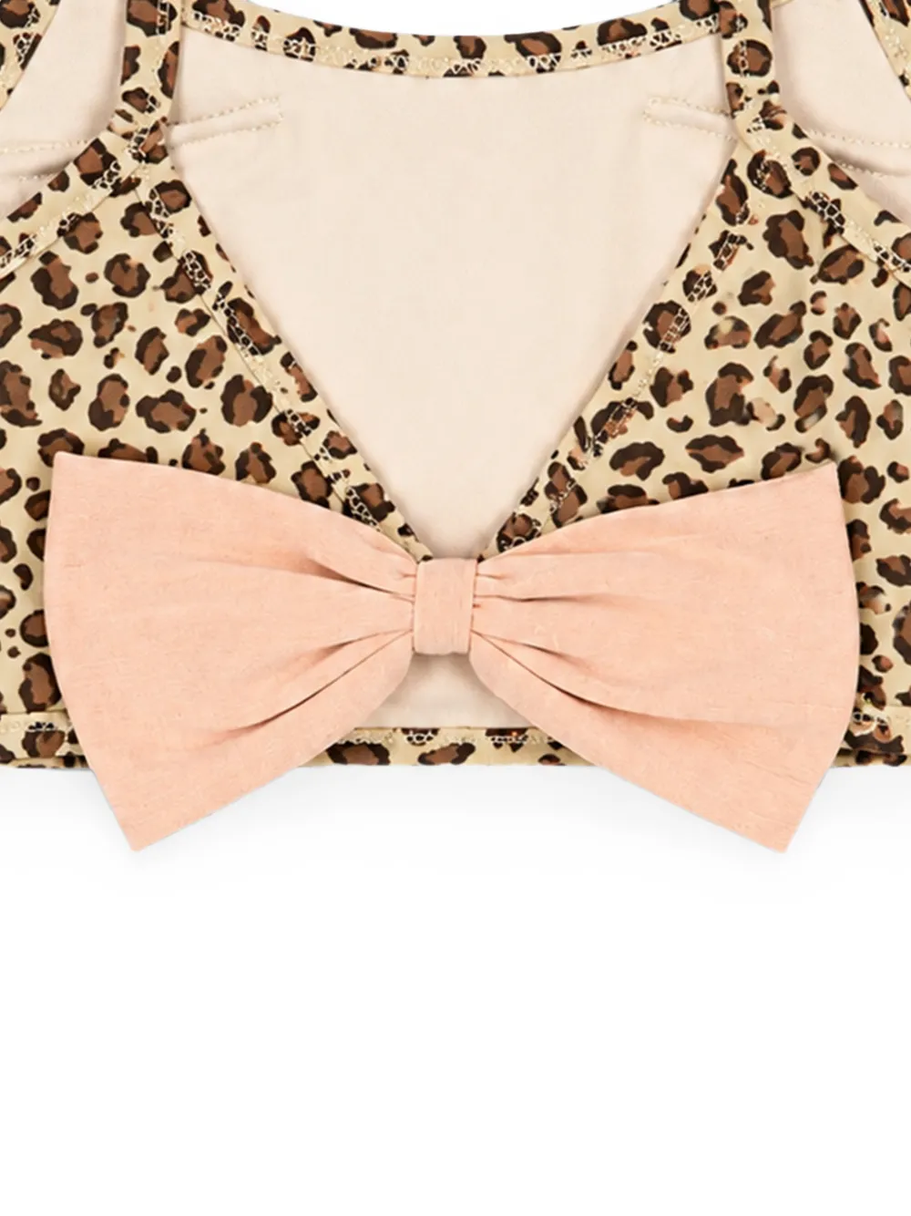 Konges Sløjd Bikini verfraaid met pailletten en luipaardprint Beige